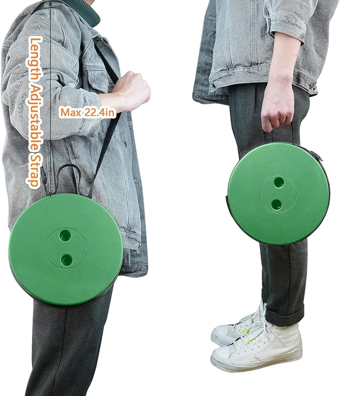 Upgraded Folding Stool Lightweight Yet More Sturdy with Load Capacity 400lbs Portable Collapsible Stool for Camping Fishing Hiking BBQ (Army Green)