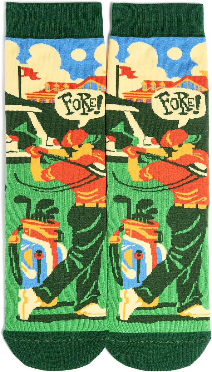 Lavley Funny Golf Socks - Fun gift for golfers - Unisex one size fits most - Great for birthdays or stocking stuffers