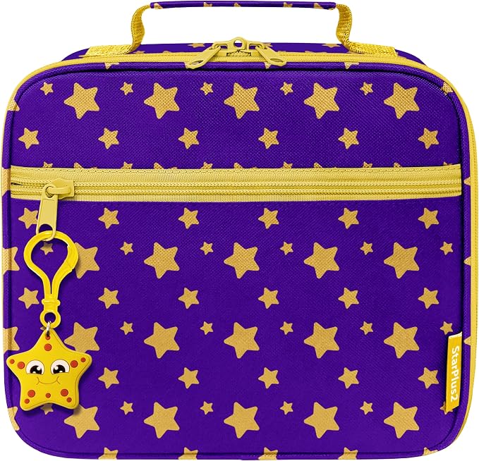 Medium Pill Bottle Organizer, Kids Travel Medicine Bag, Stars | Slim prescription bottle organizer for children’s medications, with removable zipper toy and storage for medical supplies