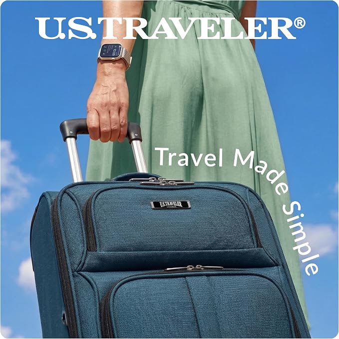 U.S. Traveler Rio 14" Travel Tote Bag, Lightweight 1200D Carry-On Bag for Women & Men