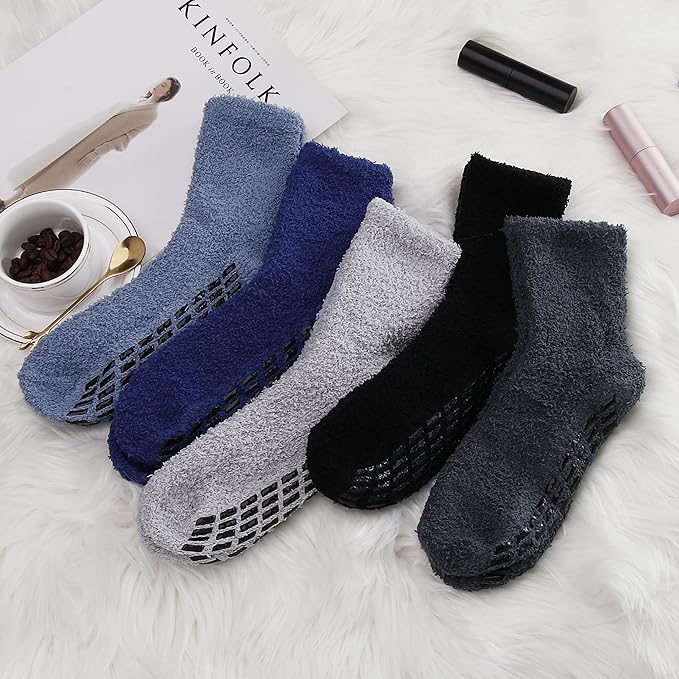 Breslatte Non Slip Hospital Socks with Grips for Women Grip Slipper Socks for Women Gifts