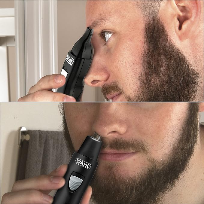 Wahl Groomsman Rechargeable Precision Trimmer for Hygienic Grooming | Precision Trimming For Eyebrows, Necklines, Nose, Ears & Other Detailing, Rinsable Interchangeable Heads – Model 3023284