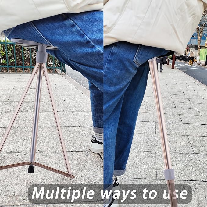 Cane with Seat 2-in-1 Portable Walking Stick with Seat for Men & Women Folding Lightweight Sturdy Tripod Cane Foldable Stool Mobility Aid Crutch Chair with Travel Bag for Elderly, Seniors & Handicap
