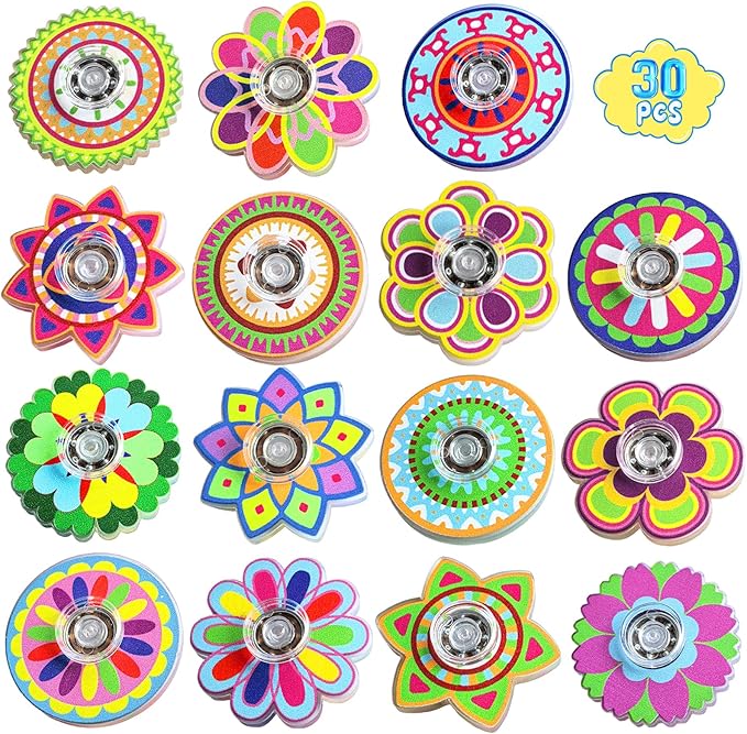 30 Pack Fidget Toys Spinner Bulk Mini Gifts Party Favors for Kids Adults,Sensory Toys Goodie Bags Stuffers for Boys Girls Autism ADHD Stress Relief,Treasure Box Toy Classroom Carnival Prizes Supplies