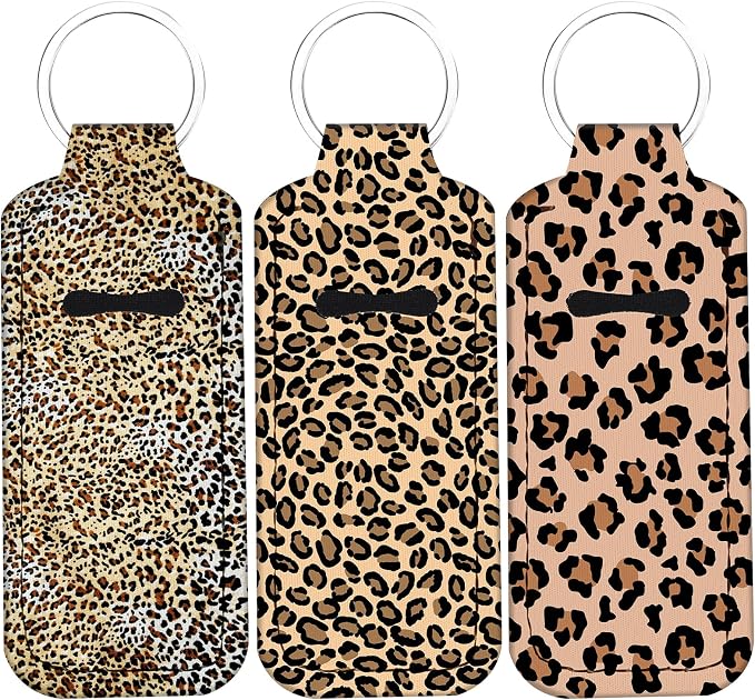 Cute Chapstick Holder Keychain,Lipstick Neoprene Clip-on Lip Balm Holder for Woman