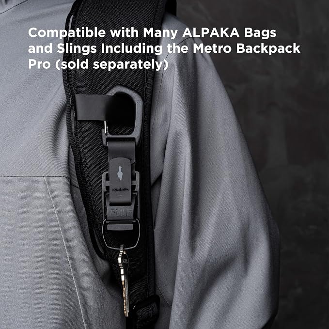 ALPAKA HUB Carabiner Quick Release Keychain with Magnetic Belt Clip | EDC Carabiner for Keys, Tactical Gear & Backpack Accessories,Attach to ALPAKA Sling Bag, Belt Loops