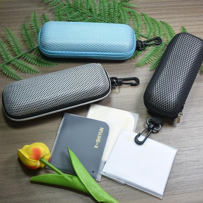 Unisex Semi-Hard Shell Eyeglasses Cases(3 Pack), Protective Case For Glasses