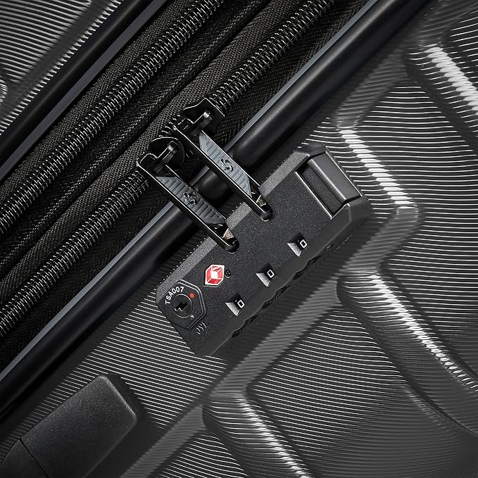Samsonite Omni 2 Hardside Expandable Luggage with Spinner Wheels, 2-Piece Set (19/24), SOLID CHARCOAL