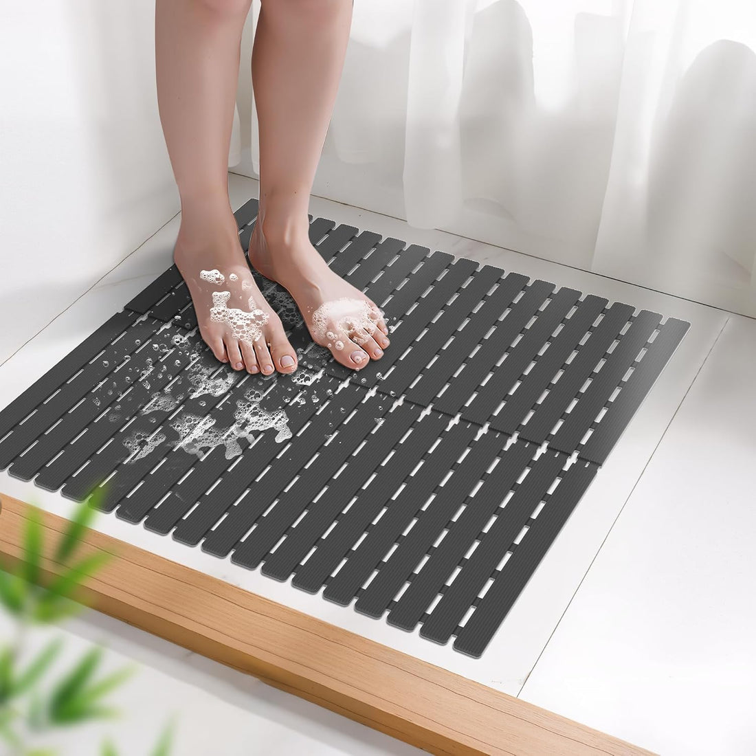 Enhance Bathroom Safety with the MBOSS Square Non-Slip Shower Mat