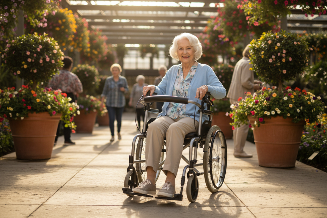 Ultimate Freedom & Safety: The All-Terrain 2-in-1 Rollator Transport Chair