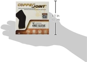 CopperJoint Knee Compression Sleeve Knee Support for Women & Men - Breathable Copper Infused Nylon - Non-Slip - For Pain Relief, Recovery, Swelling & Circulation – Single Sleeve Only (Small)