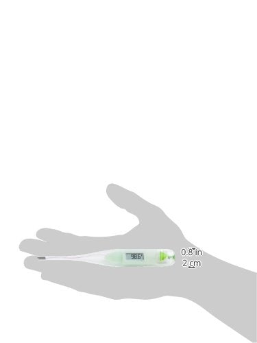 Digital Thermometer | 60-Second Readout | Fahrenheit Measurements | Rigid Tip | Fever Alert | One-Year Warranty (Pack of 2)