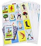 Loteria Authentic Mexican Game, Bingo Game with Colorful Illustrated Cards, Don Clemente Brand (10 Tablas Jumbo (10 Boards Jumbo))