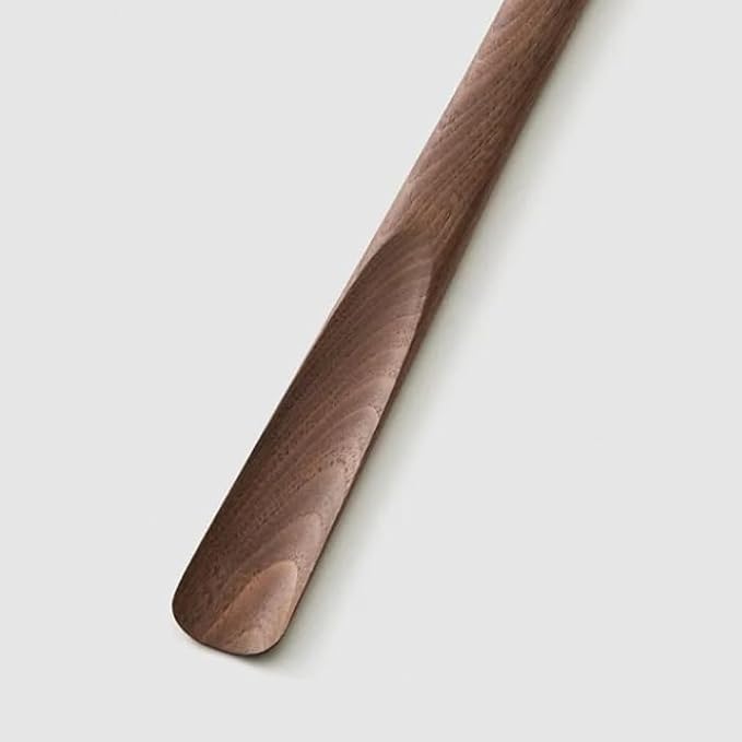 SASAKI Comfy Shoehorn 28.3 Inch with Stand, Long Handle, Wooden Shoehorn, Made in Japan, Shoehorn, Brown Color,Walnut Wood