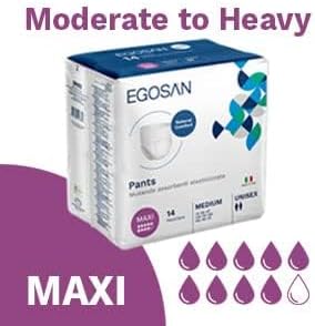 EGOSAN Maxi Incontinence Underwear Pull Ups Lightweight Breathable Disposable with New Designed Acquisition Layer, Stretchable Form-Fitting Max Absorbency for Men and Women