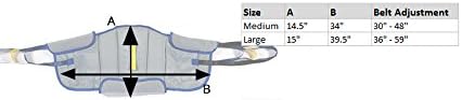 Patient Aid Padded Sit to Stand Sling (PASA2) with Back Support Padding & Stand Assist Straps for Moving Patients 125-250 lbs - Medium Transfer Lift Sling Compatible with Most Patient Lifts