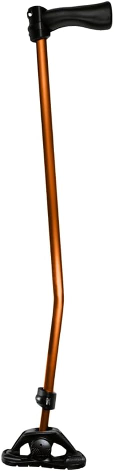 Dynamo Swing Cane – Walking Cane, Lightweight, Heavy Duty, Articulating Tip, All-Terrain, Adjustable, Super Soft Ergonomic Grip, for Seniors & Adults, Multi-Color (Sunset Orange)