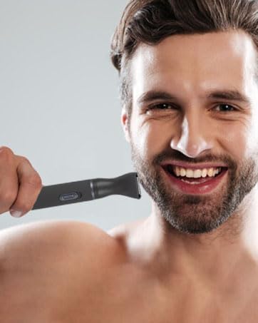 Nose Hair Trimmer for Men, Painless 3 in 1 Grooming Kit for Nose, Ear, Eyebrow & Body Hair, Rechargeable No Pull No Snag Trimming with 3 Waterproof Replacement Heads, Easy Cleansing