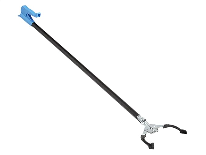 Amazon Basics Reacher Grabber Tool for Hard-to-Reach Areas, Sturdy Metal Trash Picker, Indoor & Outdoor Lightweight Pickup Tool, 38", 2-Pack