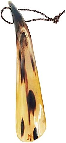 5MOONSUN5 Shoe Horn Made with Real Horn Handmade. Easy Grip Handle Shoehorn for Men,Women Seniors, Pregnancy, Elderly, Back Pain, Kids Shoes & Boots. Best Gift Idea Home or Travel Use.(8'' Horn)