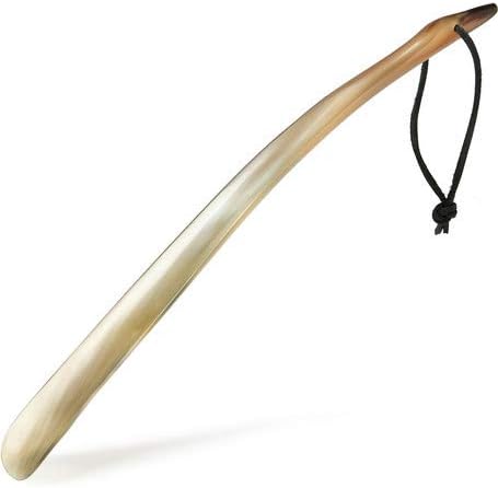 Shoe Horn Made with Real Horn Handmade. Easy Grip Long handle Shoehorn for Men,Women Seniors, Pregnancy, Elderly, back pain, tall people and kids Shoes & Boots.Best Gift Idea Home or Travel Use (22'')