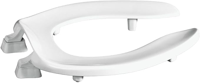 Centoco 2 inch Raised Toilet Seat for Seniors, Elongated, Open Front, White | Open Front No Cover, Commercial, Plastic, Made in the USA, HL500STSCC-001
