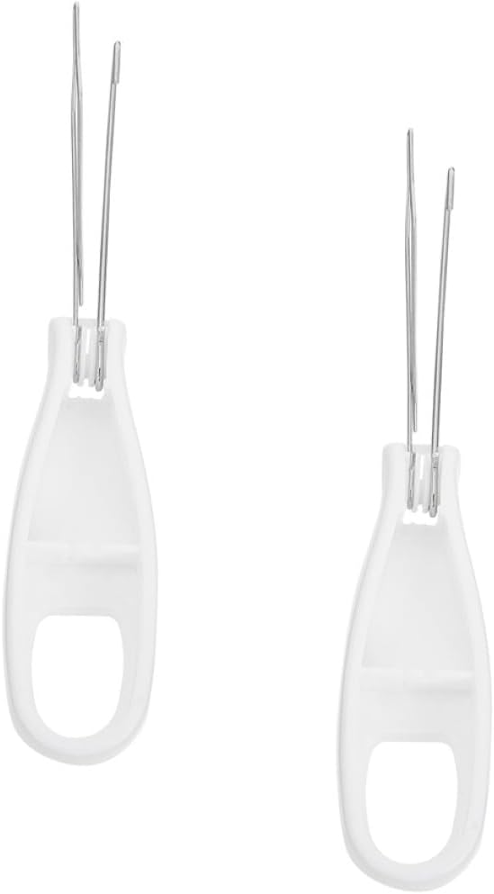 2pcs Button Hook Zipper Puller Clothes Wearing Assistance Tool for Buttons with Comfortable Grip Handle for Arthritis and Dexterity Support