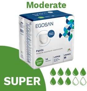 Egosan Super Incontinence Adult Pull Up Underwear with New Stretchable Waistband, Maximum Absorbency for Active Men and Women (X-Large Case, 56-Count)