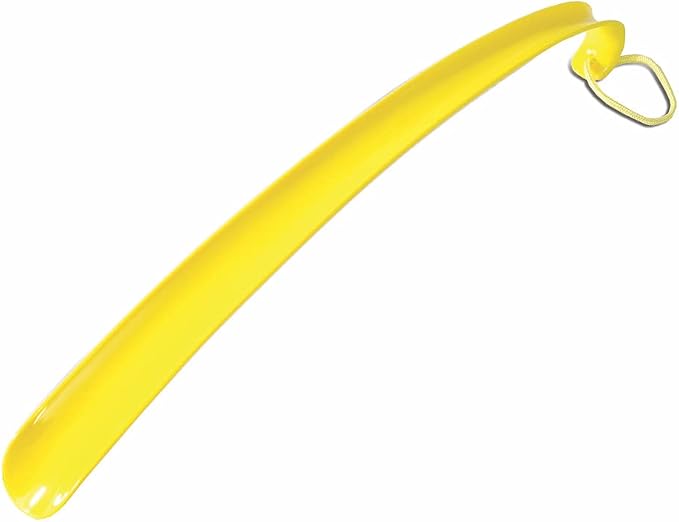 Essential Medical Supply Deluxe Pack of 2 of 18in Plastic Shoehorns with Ergonomic Handle for Easy Shoe Putting On - Ideal for Adults, Seniors, The Elderly and Anyone Who Needs Assistance