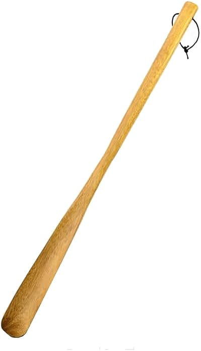 Premium Wooden Shoe Horn, Extra Long 21.5 Inch Length, Durable Shoehorn Dressing Aid, 1 Piece,Shoe Helper Spoons for Seniors, Kids, Pregnancy, Men, Women