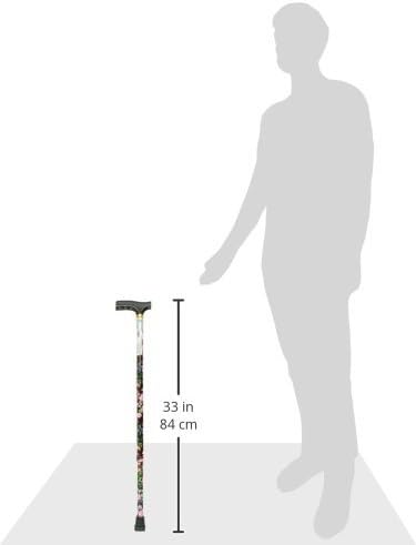 DMI Lightweight Aluminum Adjustable Walking Cane with Derby-Top Handle for Men and Women