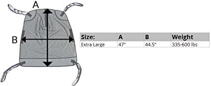 Patient Aid Full Body Mesh Patient Lift Sling (Extra Large)