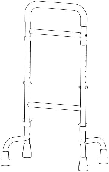 Stand Assist Aid for Elderly, Walking Support Mobility Aid, Height Adjustable Standing Aid for Balance, Portable Assistive Device for Elderly Mobility, Gray