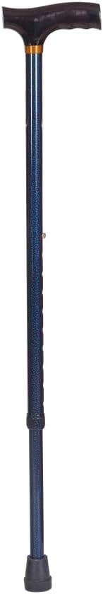 DMI Lightweight Aluminum Adjustable Walking Cane with Derby-Top Handle for Men and Women