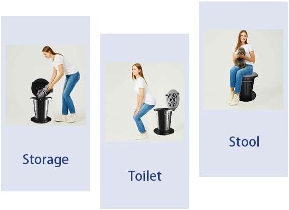 2025 Upgraded Retractable Portable Toilet with 30 bags Travel Toilet Adjustable Height Camping Toilet Porta Potty for Adults Kids, Foldable for Camping/Car with Carry Bag
