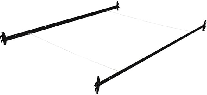 Hollywood Bed Frames Modern Stainless Steel Hook On Bed Rails with Brackets, Easy Assembly, for Twin/Full-Size Bed in Coffee Finish
