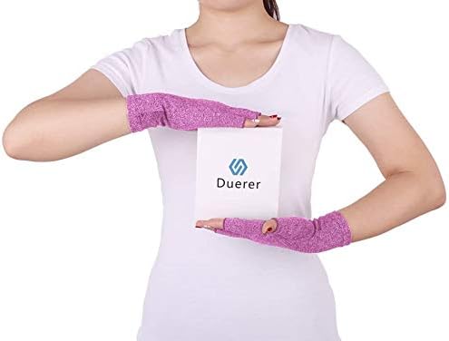 Duerer Arthritis Gloves Women Men, Carpal Tunnel, Rheumatiod, Tendonitis, Fingerless Hand Thumb Compression Gloves
