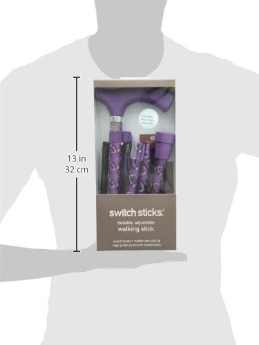 Switch Sticks Walking Cane for Men or Women, Foldable and Adjustable from 32-37 Inches, FSA and HSA Eligible