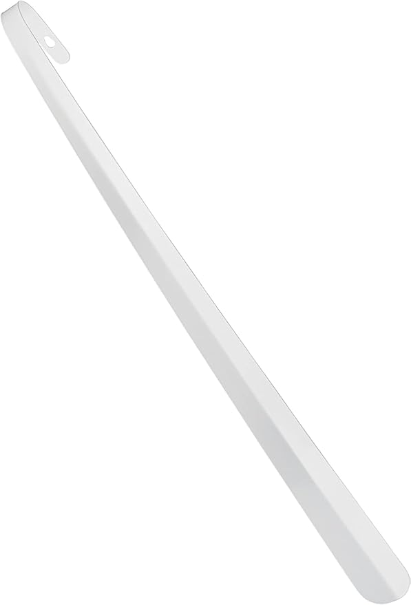 DMI Extra Long Handled Steel No Bend Shoe Horn, 24 Inches, White