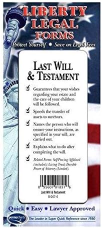 Last Will & Testament Forms Kit for USA - Complete Do-It-Yourself Legal Documentation Set by Permacharts