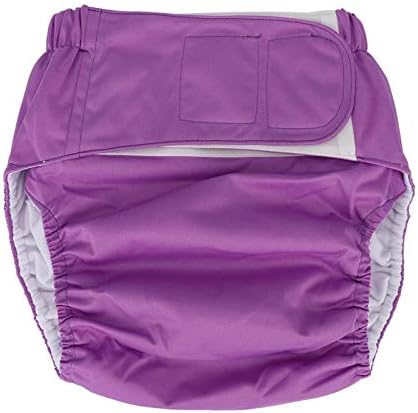 Waterproof Washable Adult Diapers for Seniors | Soft & Absorbent Reusable Pocket Nappies | Leakproof with Hook & Loop Fasteners | Free Size (19.7-49.9 Inch Waist)