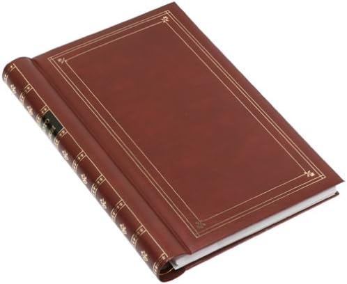 Spiral Bound Photo Album 300 Bi-Directional Memo Pockets Hold 4x6 Photos, Burgundy