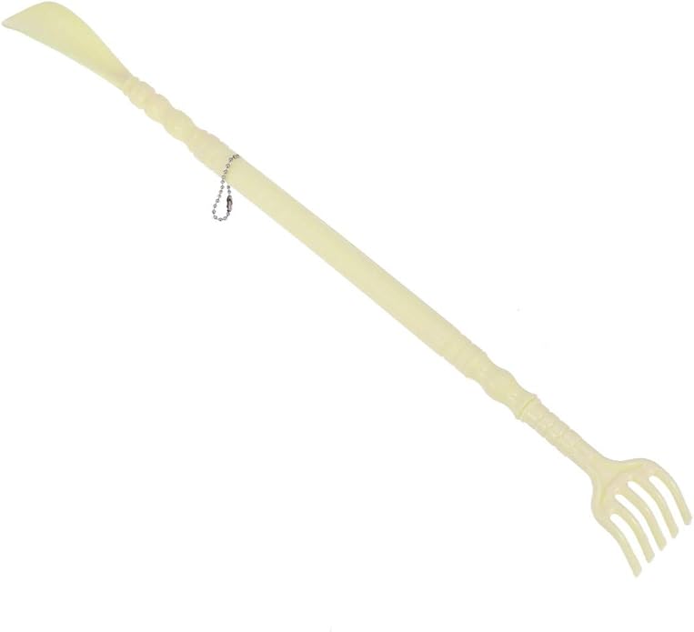 FOMIYES Massage Claw Shoehorn Two-in-one Tool Long Handle for Easy Use for Elderly Disabled Travel Durable Pp Material