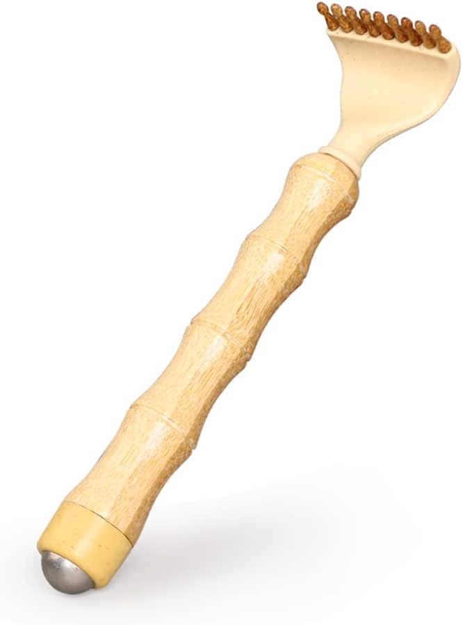 HEYSONG Bamboo Back Scratcher for Easy to Reach Itch Point Self-Therapeutic Telescoping Office Daily Body Scratcher IF0007