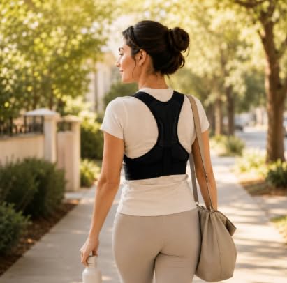 Posture Corrector for Women and Men, Shoulder Straightener, Adjustable Full Back Support, Upper and Lower Back Pain Relief - Scoliosis, Hunchback, Hump, Thoracic, Spine Corrector. FSA/ HSA Elibile.