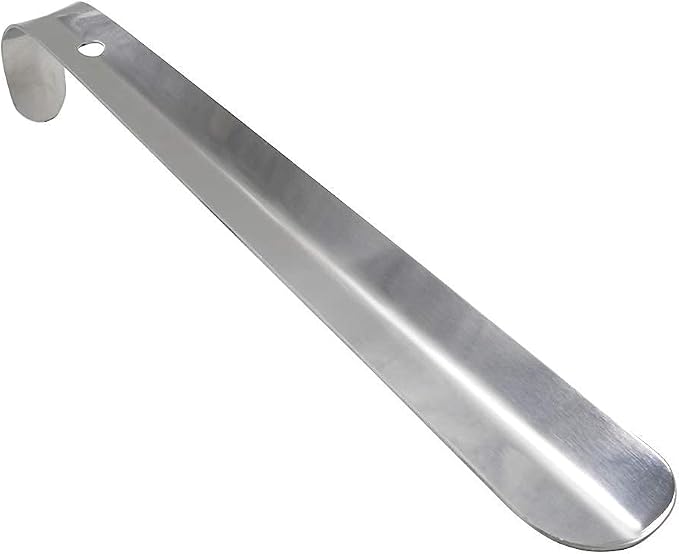 Metal Shoe Horn Long Handle, 12 Inch | Stainless Steel, Shoe Horn for Seniors, Men, Women, Pack of 2