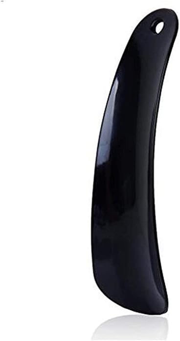 Plastic Shoe Horn,Professional Shoehorn Spoon Shape Shoehorn Flexible Sturdy Slip Shoe Lifter for Men, Women, Kids and Seniors - Black