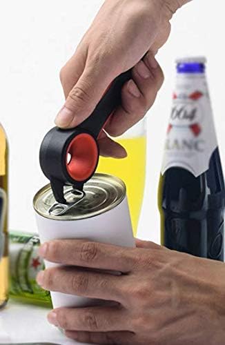 2 pcs 5 In 1 Multi Function Multi-function Can Jar Bottle Open/Tighten Bottle Jar Can Opener for Small Hands, Seniors or Anyone Who Suffers from Arthritis Good Kitchen Tool (black/white)