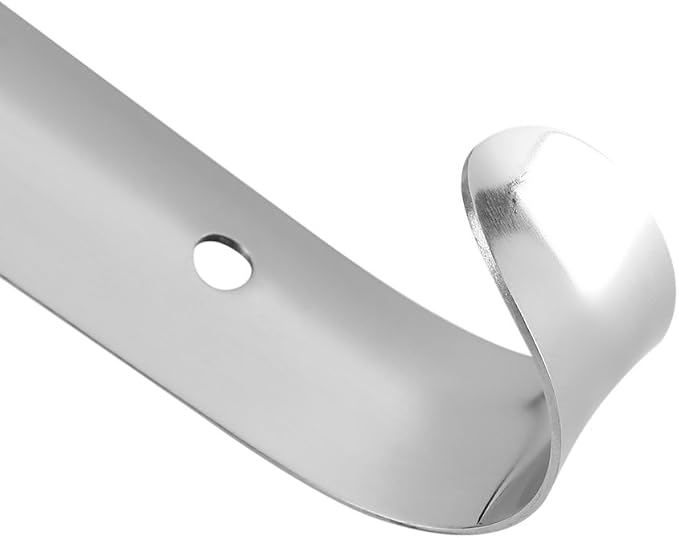 Stainless Steel Shoe Horn Shiny Silver Metal Shoehorn with Comfort Grip Shoe Horn Long Handle Extra Long Shoe Horn for Seniors Elderly 41x4cm
