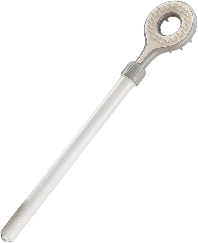Back Scratcher for Adults | Back Itch Relieve | Donuts Extendable Scratcher for Men Women Portable and Lightweight White 18inch